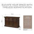 thumbnail image 3 of Maven Lane Theo Traditional Wooden Sideboard in Antiqued Brown Finish, 3 of 7