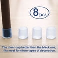 thumbnail image 4 of Unique Bargains Clear Chair Leg Caps End Feet Furniture Floor Protector 1.5" 38mm Inner Dia 8pcs, 4 of 7
