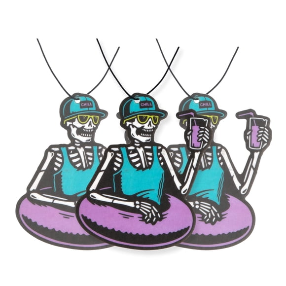 Ambientadores para coche, paquete de 4 ambientadores frescos (Chill Skeleton)