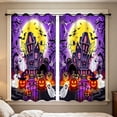 thumbnail image 6 of Gumesh Halloween Kitchen Curtains Cafe Curtains for Bathroom Dining Room Living Room Pocket Window Drapes 2 Panels Set 28"x59", 6 of 6