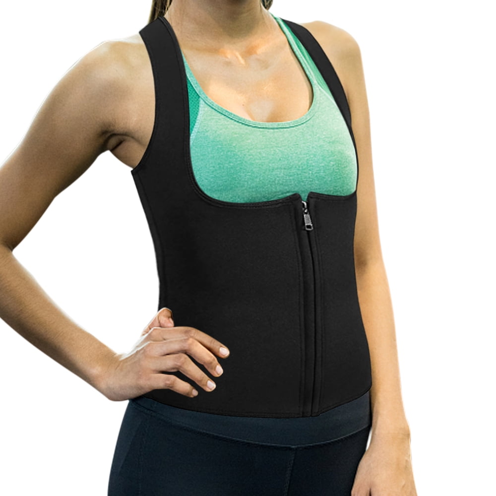 Women Neoprene Sauna Vest Waist Trainer Slim Corset Weight Loss Compression Body Shaper Vest
