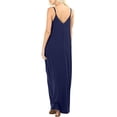 thumbnail image 3 of Mengpipi Women's Summer Sleeveless V Neck Casual Flowy Pockets Loose Maxi Dress,Dark Green, 3 of 4