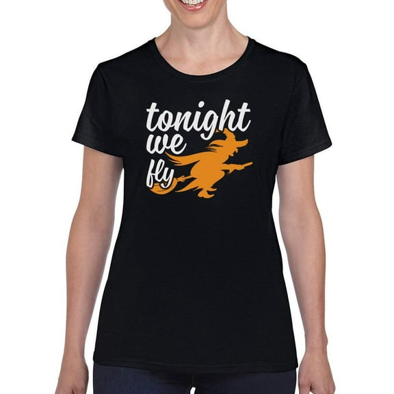 Tonight We Fly, Halloween T-Shirt Women -Image by Shutterstock, Female Medium