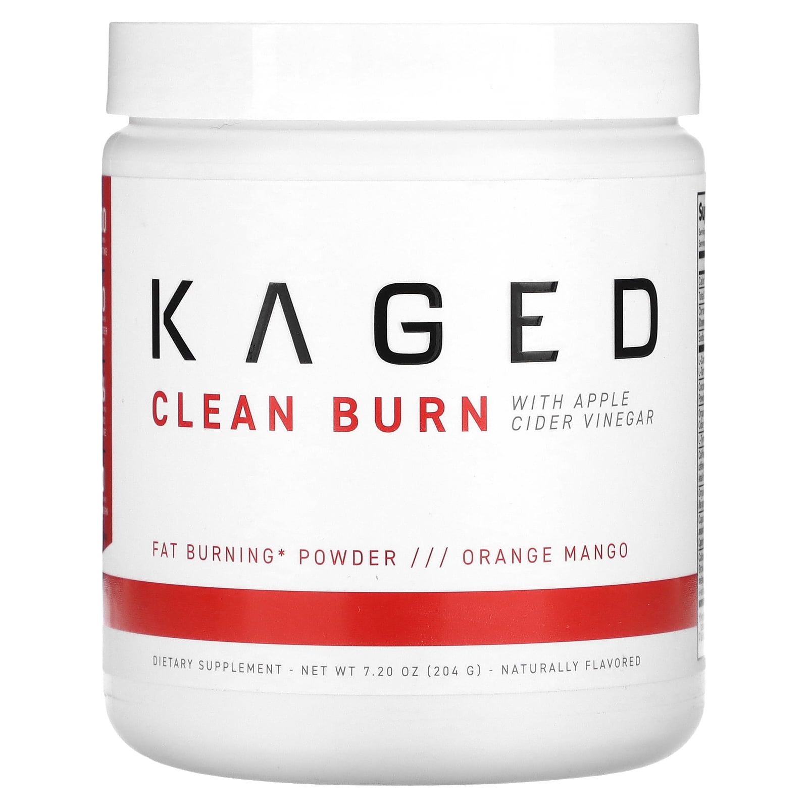 Kaged Clean Burn Powder with Apple Cider Vinegar Supplement, Energy
