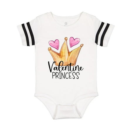 

Inktastic Valentine Princess with Crown and Hearts Gift Baby Girl Bodysuit