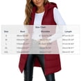 thumbnail image 3 of Turilly Womens Mid-Length Puffer Vests Sleeveless Hooded Down Jacket Fall Winter Casual Loose Outerwears with Pocket, 3 of 6