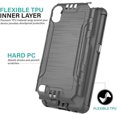 thumbnail image 5 of FYBTO Étui de Téléphone pour [Alcatel TCL A2 (A507DL)], [Série Brossée][Bleu] Étui de Protection Antichoc pour TCL A2 (Tracfone, Simple Mobile, Conversation Directe, Total Wireless, Net10), 5 of 5