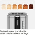thumbnail image 3 of Chefman 2-Slice Toaster w/ Extra Wide Slots, 7 Shade Settings, Bagel Function - Stainless Steel, New, 3 of 9
