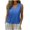 Blue, variant on Summer Tank Tops for Women V Neck Sleeveless Casual Loose Beach Vacation Tops Solid Fashion Comfy Tank Top, Navy S