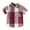 Red, variant on Summer Plaid Shirt for Toddler Baby Boy Casual Short Sleeve Button Up Turndown Collar Jacket Clothes Blue 70
