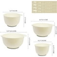 thumbnail image 3 of Nesting Plastic Mixing Bowl Set, 4-Piece Mixing Bowl Set with Pour Spout for Prepping, Mixing, Baking, Cooking, 3 of 8