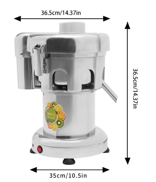 Vintoro 370W Juicer with Push Rod, Lock-buckle Design, Low Noise, Pure Copper Motor, 2800RPM