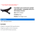 thumbnail image 2 of Front Right Lower Control Arm and Ball Joint Assembly - Compatible with 2014 - 2018 Subaru Forester 2015 2016 2017, 2 of 2