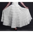 thumbnail image 3 of Phagun Women's Indian Clothing White Long Casual Skirt Maxi&nbsp;Summer Wear-20, 3 of 6