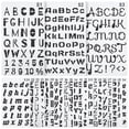 thumbnail image 1 of 24 Sheets English Letters Hollow Painting Templates Hand Graffiti Templates, 1 of 7