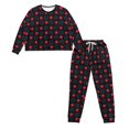 thumbnail image 4 of SCRAWLGOD Star Long Sleeve Pajamas for Women Pj Set of 2 Pjs Womens Pajama Lounge Crewneck Woman Sleepwear Comfortable Ladies Jogger Pjs Set Size XL, 4 of 7