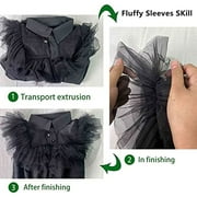 Black Mesh Dance Dress for Girls Halloween Black Costume Outfit 4-10T