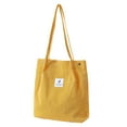 thumbnail image 1 of Bolso de mano de pana para mujer, bolso de pana para mujer, bolso de hombro reutilizable para compras, oficina, escuela, viajes, 1 of 5