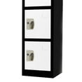 thumbnail image 5 of AdirOffice ALHI629206BW Steel Storage Locker, 6 Tier, 12 x 12 x 72 in., Black Body & White Doors, 5 of 8