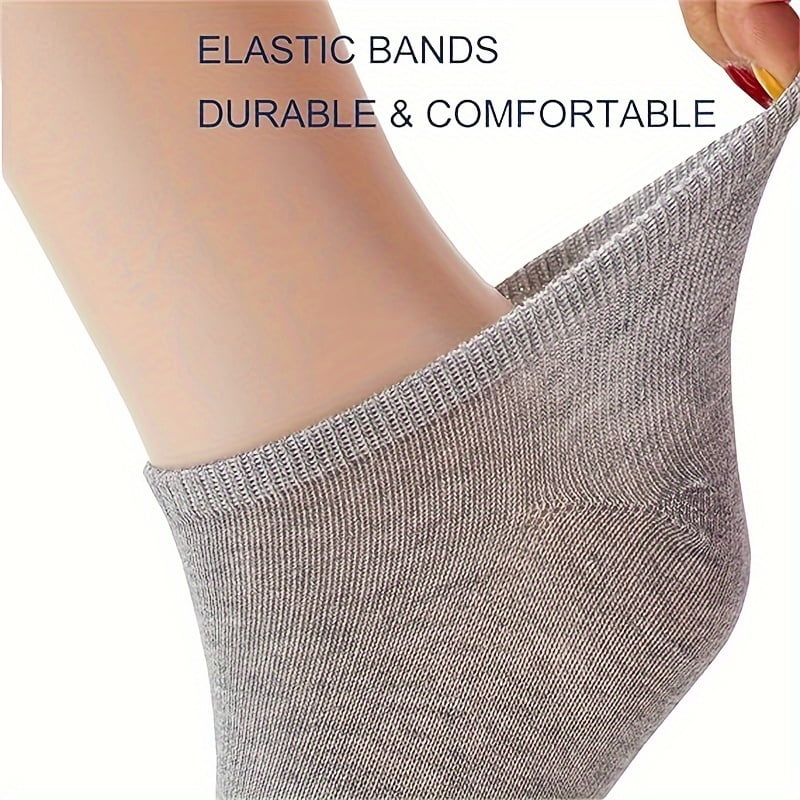 40 pairs Men's Casual Breathable Soft Comfy Low Cut Ankle Socks, No Show Socks, Plain Color Invisible Socks