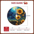 thumbnail image 3 of Kdxio Vintage Starry Sky Sunflower Print Christmas Tree Skirt Christmas Xmas Tree Skirts Mat for New Year Holiday Christmas Party Decorations-48", 3 of 7