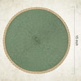 thumbnail image 3 of Braided Hand Woven Table Mats, 15 Inch Round Placemats Set of 8, Heat Resistant Non-Slip Wipeable Thin Edge Place Mats for Kitchen Dining Indoor Outdoor Use, 3 of 3