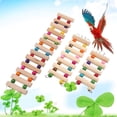 thumbnail image 4 of Ludlz Parrot Ladder, Wooden Ladder with Colorful Beads Steps Climbing Bridge Bird Cage Play Toy for Conure Parakeet Budgie Cockatiels Lovebirds, 4 of 4