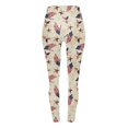 thumbnail image 5 of Gibobby Pantalones de yoga Mujeres Casual Cuatro de julio Día de la Independencia Impreso Deportes Leggings Pantalones largos(Beige,M), 5 of 5