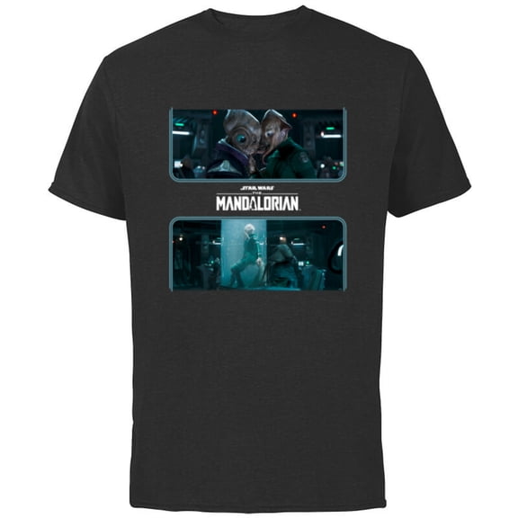 Star Wars The Mandalorian Season 3 Star-Crossed Lovers - Short Sleeve Cotton T-Shirt for Adults - Customized-Black