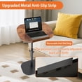 thumbnail image 3 of ANJORALA 19.68"Height-Adjustable Side Table with 90°Tilting & 360°Swivel Desktop,Detachable Baffle End Table(Vintage Brown), 3 of 9