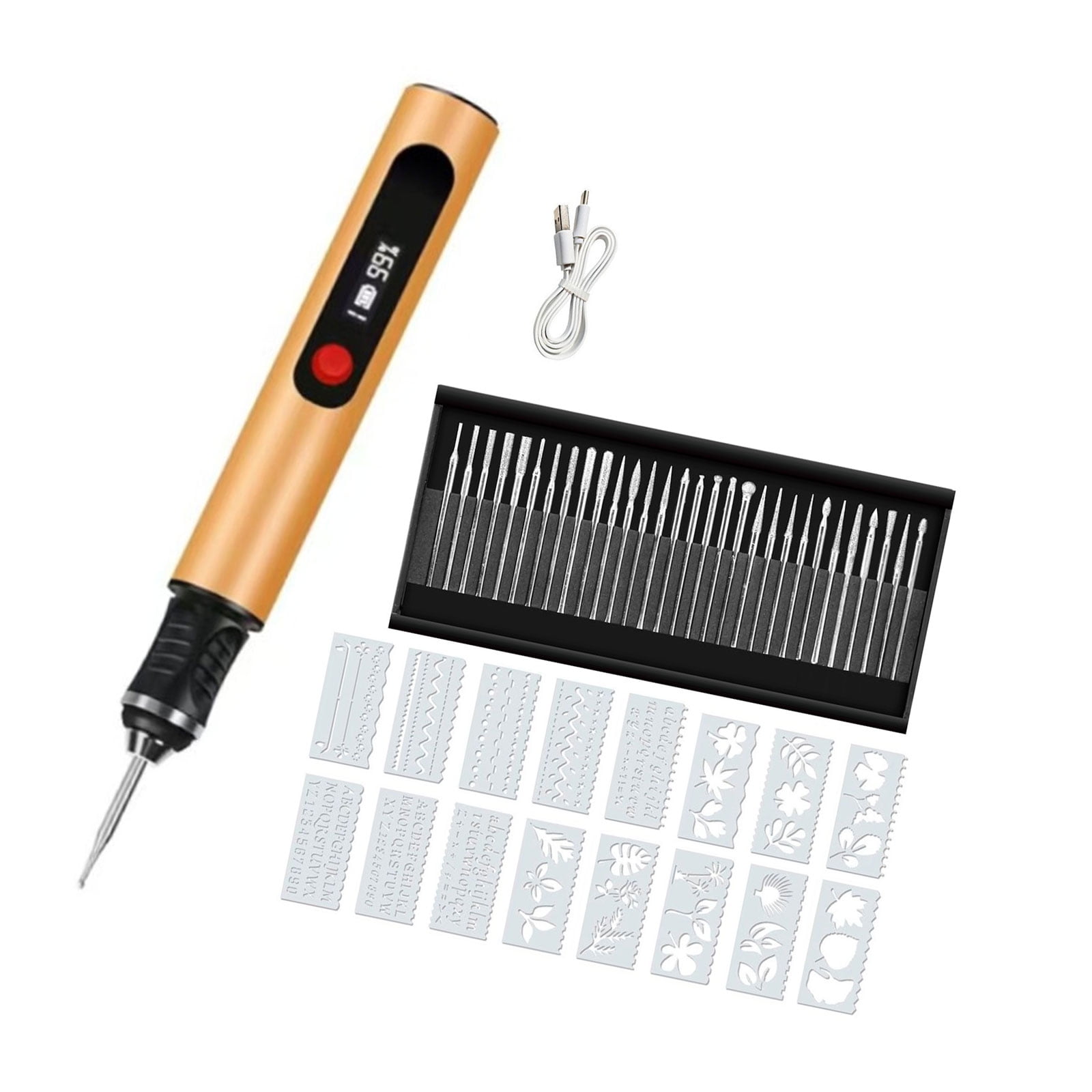 Multi-Function Engraving Pen Set, 3-Speed Adjustable Tool for Metal Glass & Ceramics, Portable Cordless Design