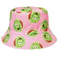 thumbnail image 3 of Women Reversible Bucket Hat Summer Travel Lightweight Foldable Beach Outdoor Hat - Pink Watermelon, 3 of 4