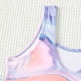 thumbnail image 6 of DAETIROS Girls Bathing Suit One Piece Purple Tie Dye with Glitter, Quick Dry Swimsuit for Kids Age 8-14, Side Cutout Design for Beach Pool,Size 9-10T, 6 of 9