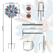 52.36 Inch Wind Spinner 360 Degree Wind Spinners Outdoor Metal Windmill with Double Wind Sculpture Suitable for Patio,Lawn,Garden Yard Art Decor