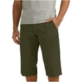 thumbnail image 2 of Straight Leg Capri Pants for Men Mid Rise Casual Trousers Lightweight Breathable Cotton Bottoms Below Knee Length Relaxed Fit Summer Outfits, 2 of 9