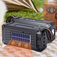 thumbnail image 5 of xjwjuw Solar Portable Bluetooth Speaker with Outdoor Flashlight, Bluetooth 5.3, 10W Stereo Bass, Dual Solar Panels, for Music & Emergency Lighting for Camping, Hiking, Home Use and Car Travel, 5 of 7