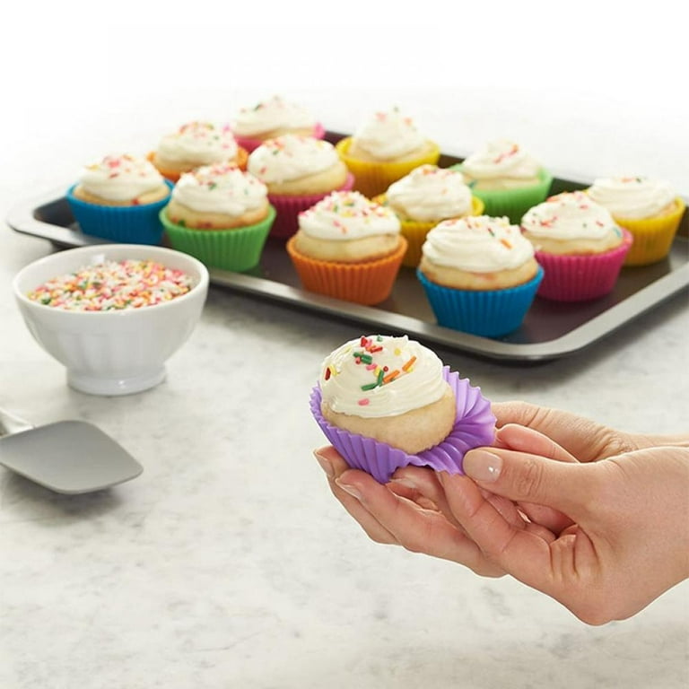  CAKETIME 12 Cups Silicone Muffin Pan - Nonstick BPA Free Cupcake  Pan 1 Pack Regular Size Silicone Mold: Home & Kitchen