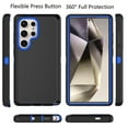 thumbnail image 2 of Galaxy S24 Ultra Cases, 3 in 1 Sturdy Phone Case for Samsung Galaxy S24 Ultra,Takfox Full-Body Shockproof Drop Protection Hybrid Bumper Rugged Rubber Cover Defend Matte Armor Phone Case -Blue, 2 of 10