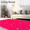 thumbnail image 2 of ODIKA 5'x7' Machine Washable Non-Slip Area Rug, Playful Confetti Celebration Theme High Traffic Rug, Pink, 509345, 2 of 7