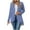 Blue, variant on Womens Casual Lightweight Striped Loose Long Sleeve Open Front Cardigan Coat Top Red S(S)