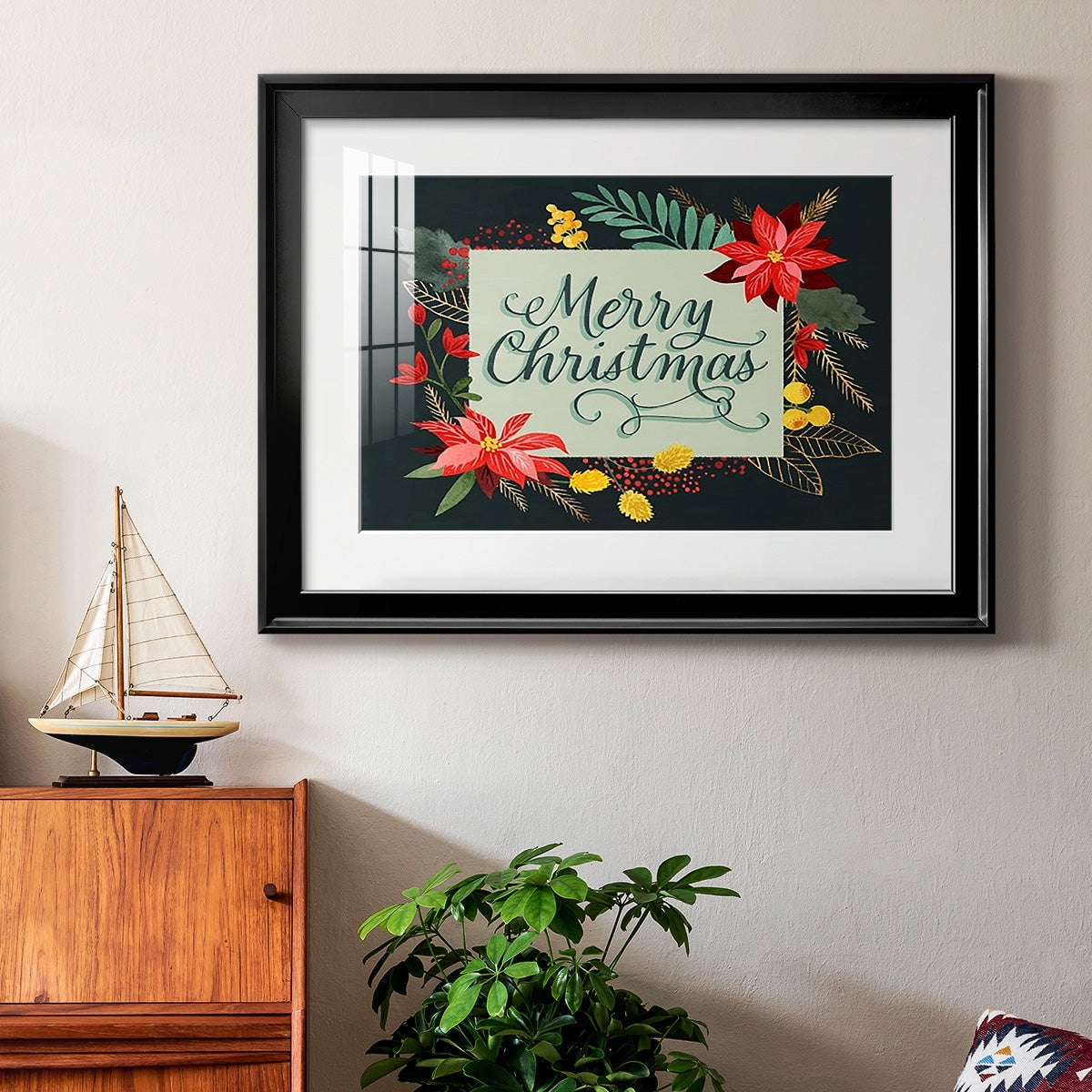 Bright Christmas Night I Premium Framed Print - Ready to Hang