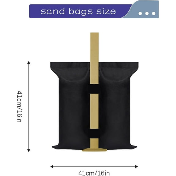 Large Sand Bags for Canopy Tent 4 Pack Black 112 LBS Gazebo Weights