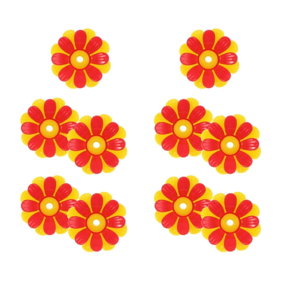 Baluue Floral Hummingbird Feeder Tubes Multi PP 10Pcs