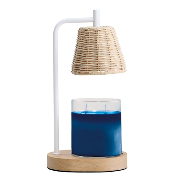Candle Warmer Lamp with Rattan Shade by Ashland  - Spring Home Decor
