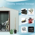 thumbnail image 4 of Jopath 4ft x 8ft Outdoor Storage Shed with Metal Foundation, Heavy Duty Metal Shed Garden Tool Shed with Lockable Door for Backyard, Patio White, 4 of 8