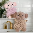 thumbnail image 3 of Unique Bargains Chenille Cute Cartoon Elephant Plush Soft Absorbent Hand Towel Brown, 3 of 4