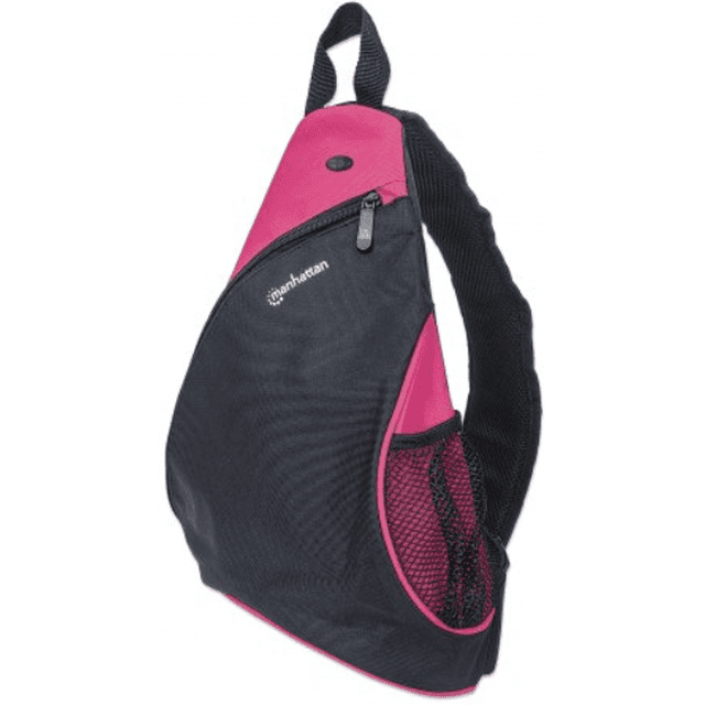 Mochila ligera para el hombro, para la mayoría de tablets y ultrabooks de hasta 12", Negro/Rosa Manhattan 439879