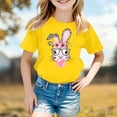 thumbnail image 2 of JAJAHO Easter Boys Girls T Shirt Bunny Print Casual Short Sleeve Loose Fit Round Neck Tee For Kids Playwear 3-13 Years Festival Trendy Tops, 2 of 4
