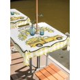 thumbnail image 2 of Outdoor Tablecloth with Umbrella Hole for Patio/Picnic/Party/Camping, Summer Lemon Waterproof Table Cloth Square Cover Washable, Yellow Truck Fruits Plants Country Plaid (60"x 60"), 2 of 8