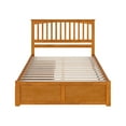 thumbnail image 3 of AFI Mission Queen Wood Platform Bed with Footboard and Storage Drawers, Light Toffee, 3 of 6